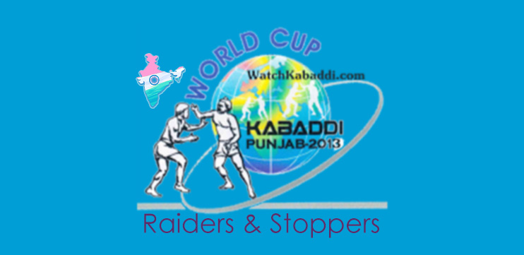 List of Indian Kabaddi Team Players 2013: Raiders & Stoppers